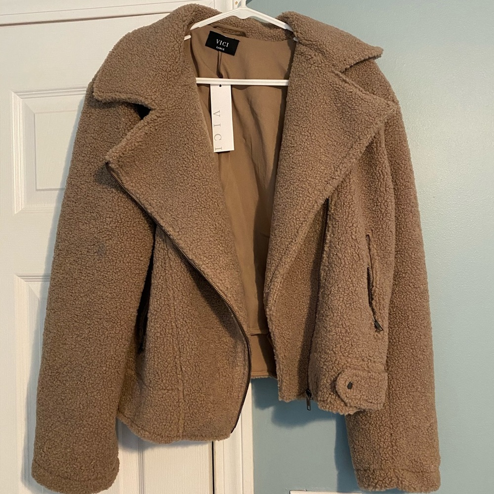 Vici Dolls POCKETED SHERPA MOTO JACKET